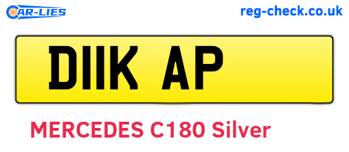 D11KAP are the vehicle registration plates.