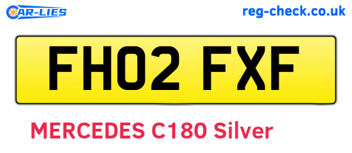 FH02FXF are the vehicle registration plates.