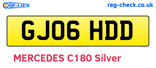 GJ06HDD are the vehicle registration plates.