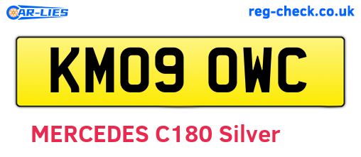 KM09OWC are the vehicle registration plates.