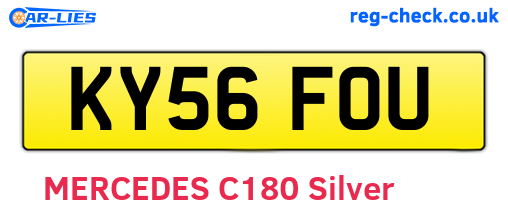 KY56FOU are the vehicle registration plates.