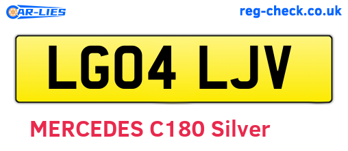 LG04LJV are the vehicle registration plates.