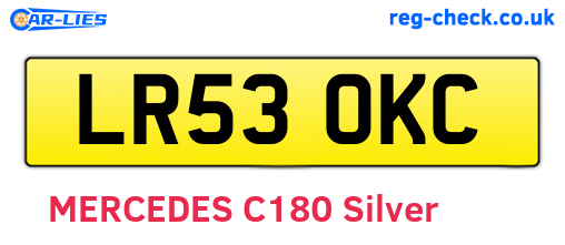 LR53OKC are the vehicle registration plates.