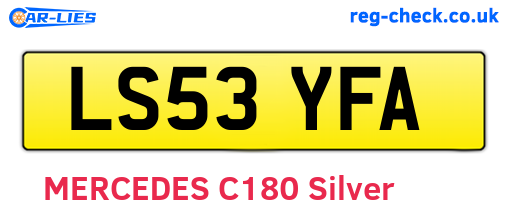 LS53YFA are the vehicle registration plates.