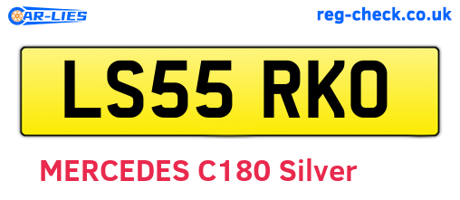 LS55RKO are the vehicle registration plates.