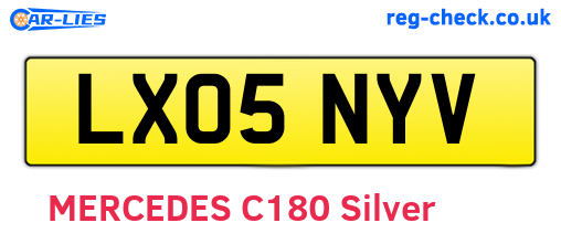 LX05NYV are the vehicle registration plates.