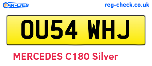 OU54WHJ are the vehicle registration plates.