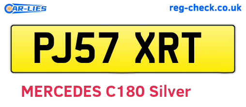 PJ57XRT are the vehicle registration plates.