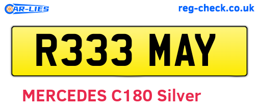 R333MAY are the vehicle registration plates.