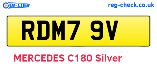 RDM79V are the vehicle registration plates.