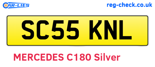 SC55KNL are the vehicle registration plates.