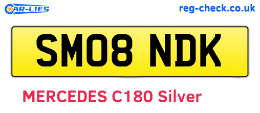 SM08NDK are the vehicle registration plates.