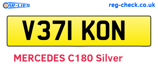 V371KON are the vehicle registration plates.