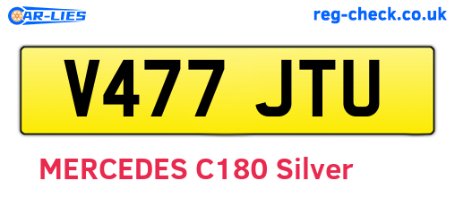 V477JTU are the vehicle registration plates.