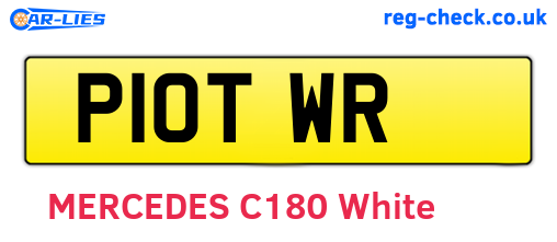 P10TWR are the vehicle registration plates.