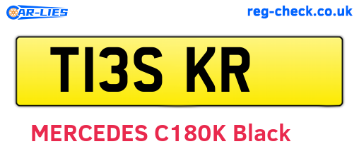 T13SKR are the vehicle registration plates.