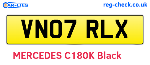 VN07RLX are the vehicle registration plates.