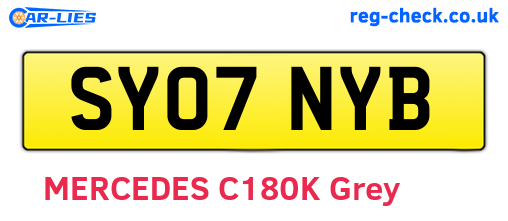 SY07NYB are the vehicle registration plates.