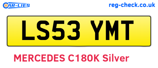 LS53YMT are the vehicle registration plates.