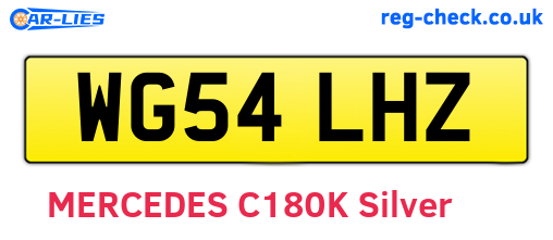 WG54LHZ are the vehicle registration plates.