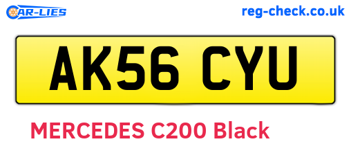 AK56CYU are the vehicle registration plates.