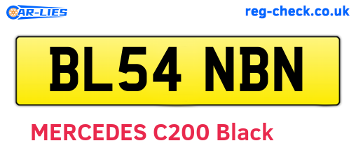 BL54NBN are the vehicle registration plates.