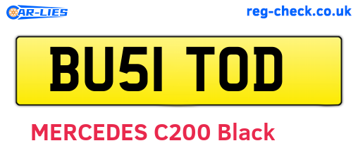 BU51TOD are the vehicle registration plates.