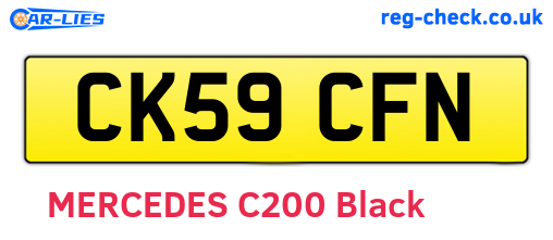 CK59CFN are the vehicle registration plates.