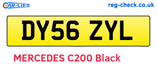 DY56ZYL are the vehicle registration plates.