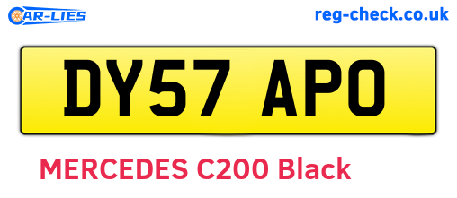 DY57APO are the vehicle registration plates.