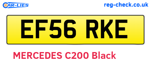 EF56RKE are the vehicle registration plates.