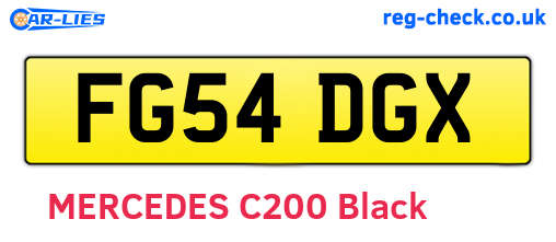FG54DGX are the vehicle registration plates.