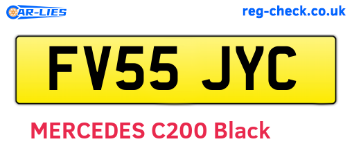 FV55JYC are the vehicle registration plates.
