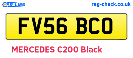 FV56BCO are the vehicle registration plates.