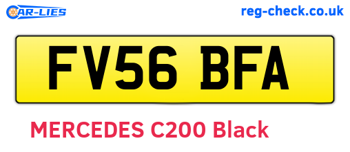 FV56BFA are the vehicle registration plates.