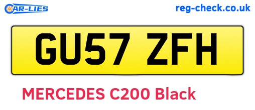 GU57ZFH are the vehicle registration plates.