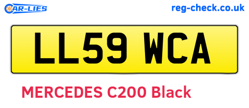LL59WCA are the vehicle registration plates.