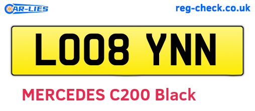 LO08YNN are the vehicle registration plates.