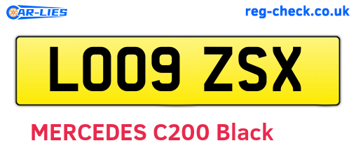 LO09ZSX are the vehicle registration plates.
