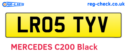 LR05TYV are the vehicle registration plates.