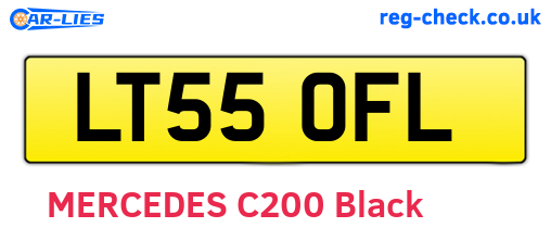LT55OFL are the vehicle registration plates.