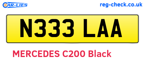 N333LAA are the vehicle registration plates.
