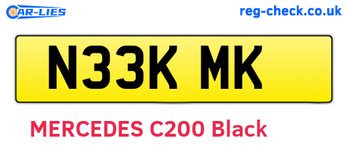 N33KMK are the vehicle registration plates.