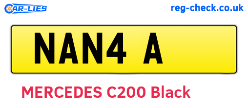 NAN4A are the vehicle registration plates.