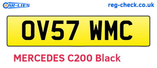 OV57WMC are the vehicle registration plates.