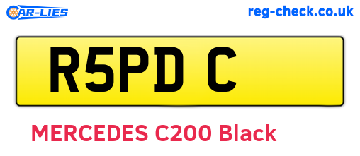 R5PDC are the vehicle registration plates.