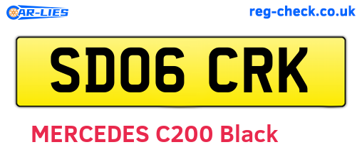 SD06CRK are the vehicle registration plates.