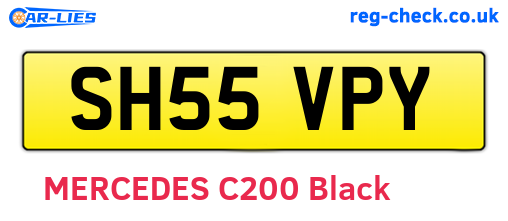 SH55VPY are the vehicle registration plates.