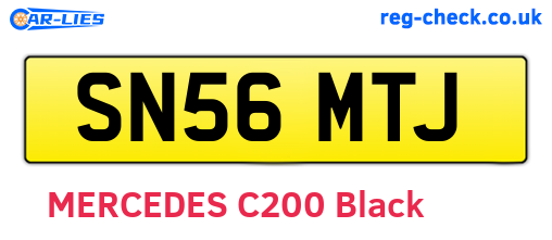 SN56MTJ are the vehicle registration plates.
