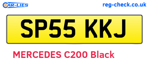 SP55KKJ are the vehicle registration plates.